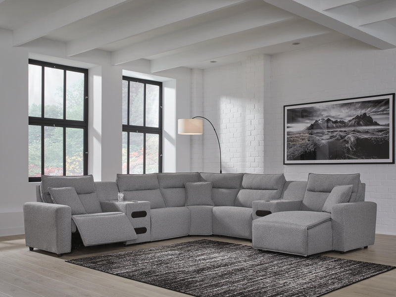 Modmax II Power Reclining Sectional with Chaise and Audio Consoles - Furniture City (CA)l