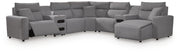 Modmax II Power Reclining Sectional with Chaise and Audio Consoles - Furniture City (CA)l