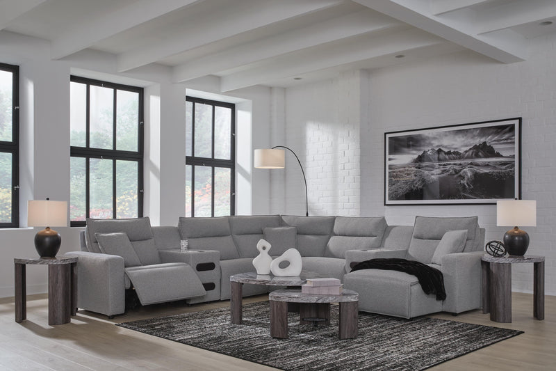 Modmax II Power Reclining Sectional with Chaise and Audio Consoles - Furniture City (CA)l