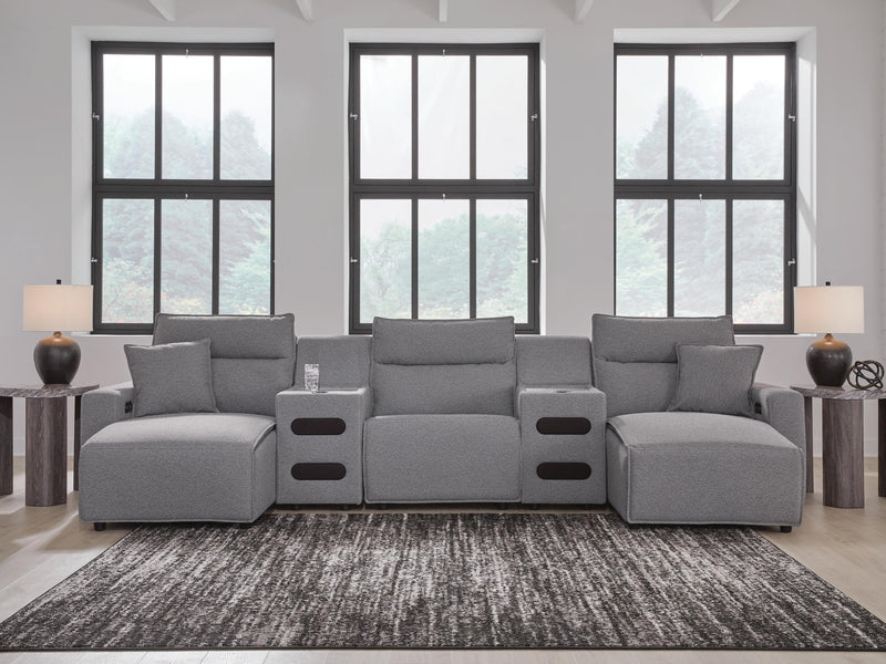 Modmax II Power Reclining Sectional with Chaise and Audio Consoles - Furniture City (CA)l