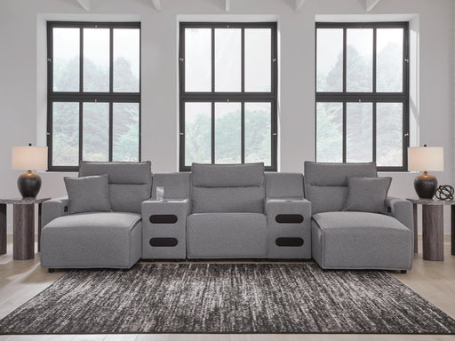 Modmax II Power Reclining Sectional with Chaise and Audio Consoles - Furniture City (CA)l