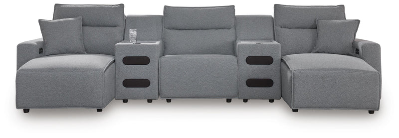 Modmax II Power Reclining Sectional with Chaise and Audio Consoles - Furniture City (CA)l