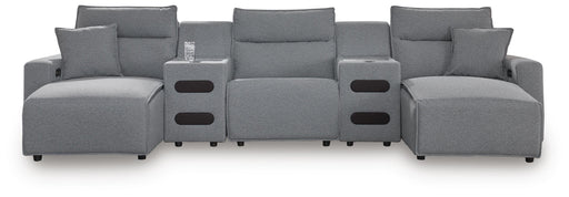 Modmax II Power Reclining Sectional with Chaise and Audio Consoles - Furniture City (CA)l