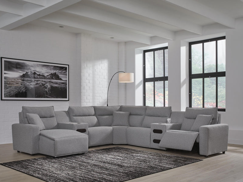 Modmax II Power Reclining Sectional with Chaise and Audio Consoles - Furniture City (CA)l