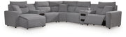 Modmax II Power Reclining Sectional with Chaise and Audio Consoles - Furniture City (CA)l