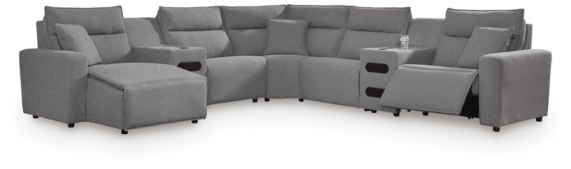 Modmax II Power Reclining Sectional with Chaise and Audio Consoles - Furniture City (CA)l