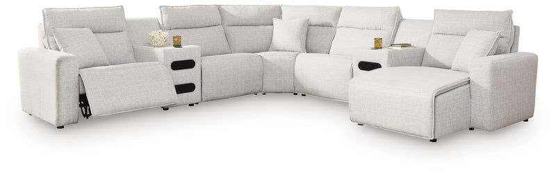 Modmax II Power Reclining Sectional with Chaise and Audio Consoles - Furniture City (CA)l