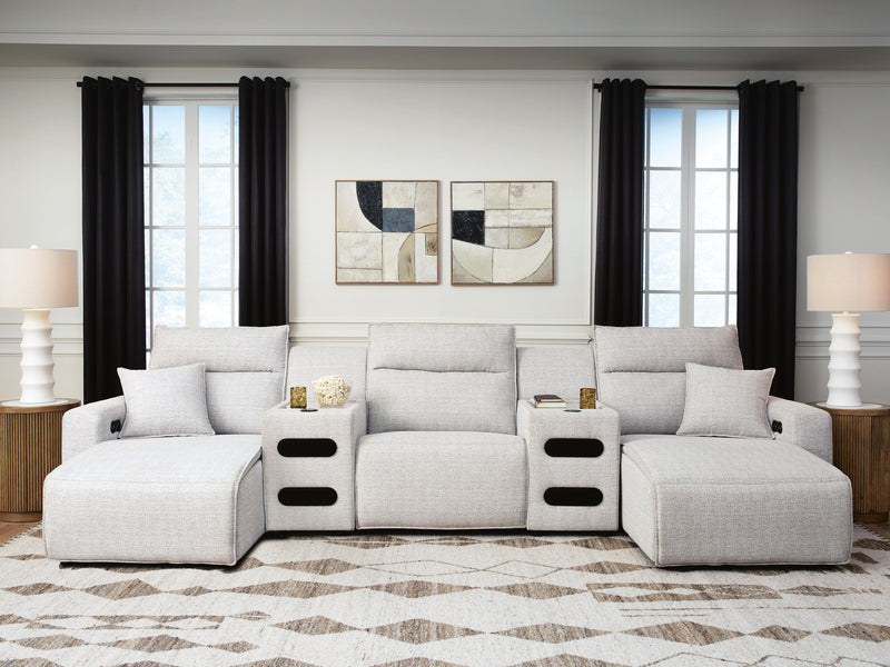 Modmax II Power Reclining Sectional with Chaise and Audio Consoles - Furniture City (CA)l