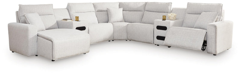 Modmax II Power Reclining Sectional with Chaise and Audio Consoles - Furniture City (CA)l