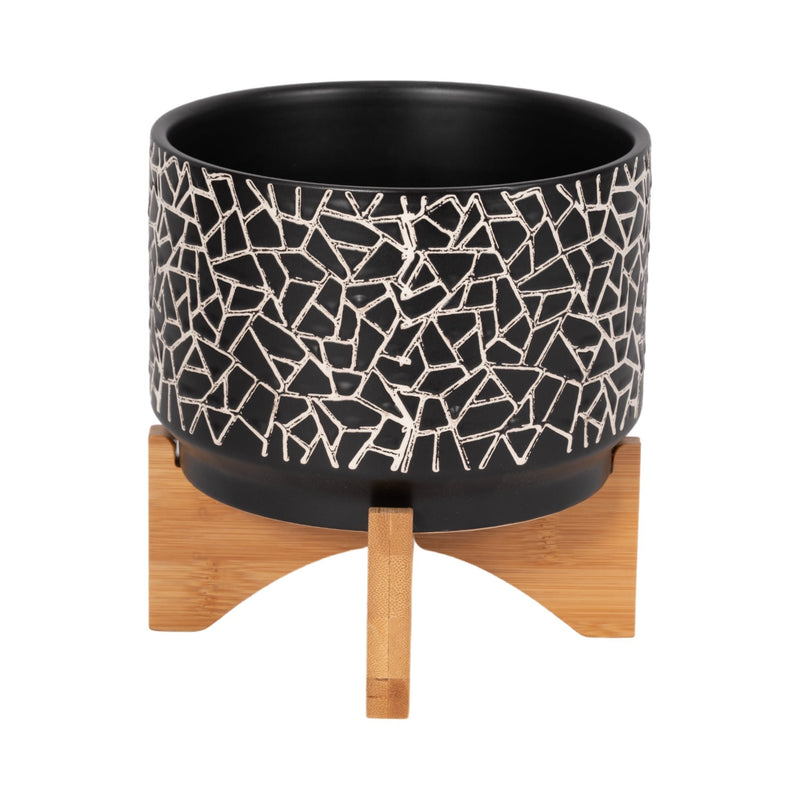 7-crackled-planter-w-wood-stand-black-1
