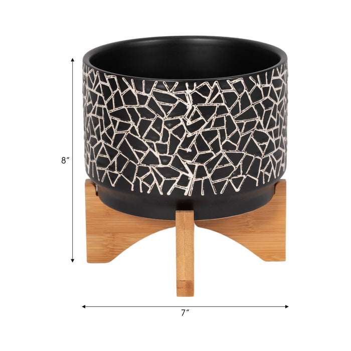 7-crackled-planter-w-wood-stand-black-8