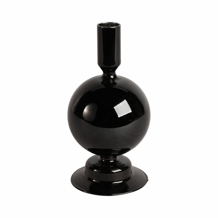 7-glass-bubble-taper-candle-holder-black-1