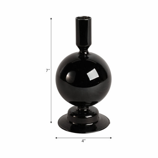 7-glass-bubble-taper-candle-holder-black-2