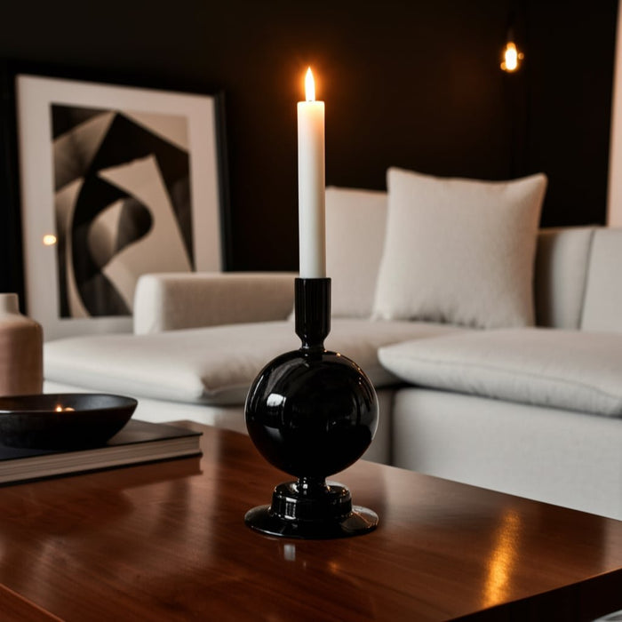 7-glass-bubble-taper-candle-holder-black-3