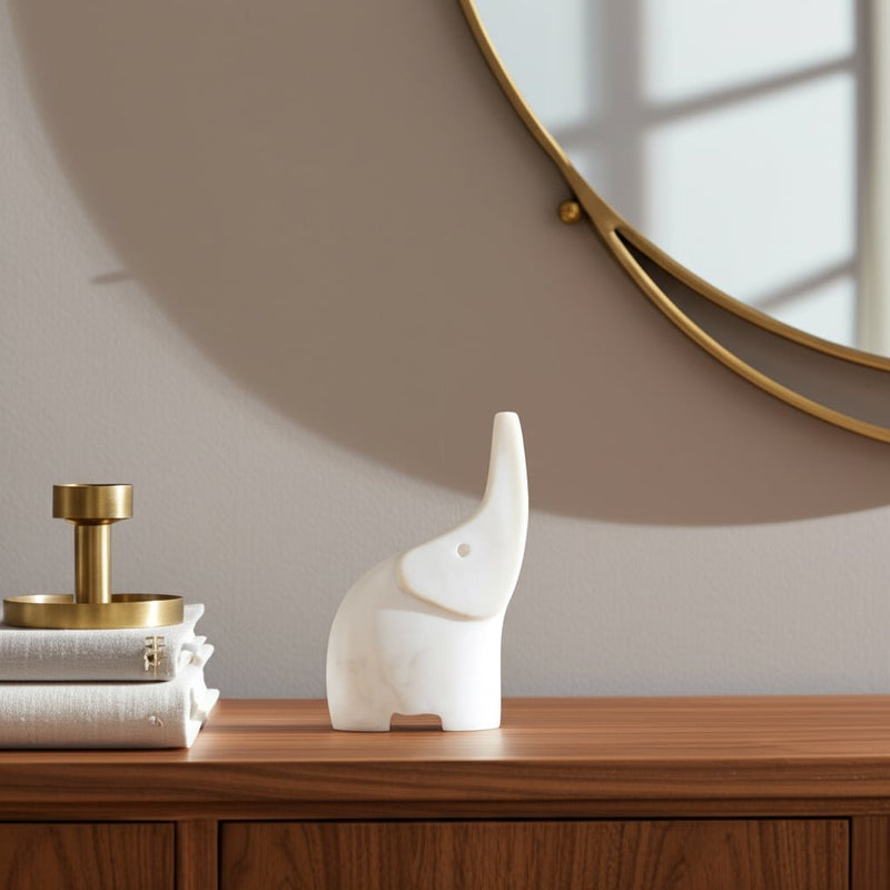 7-trunk-in-the-air-marble-elephant-white-11
