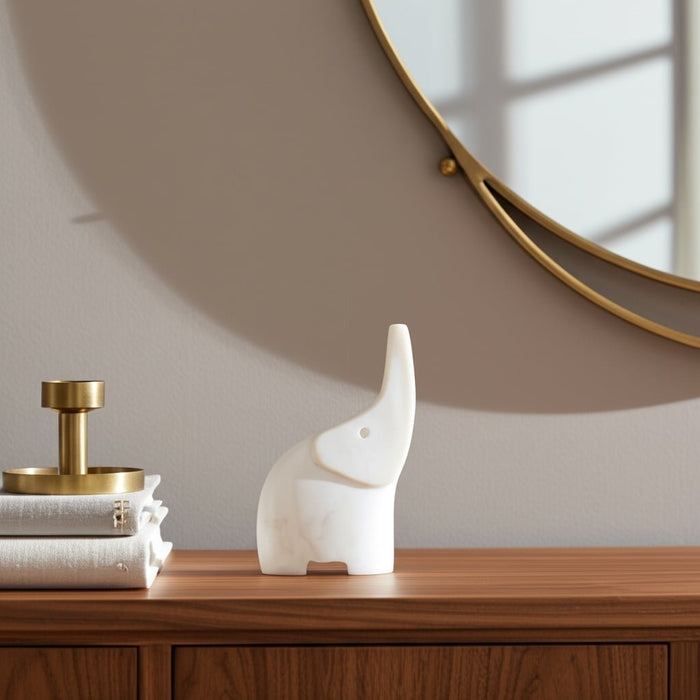 7-trunk-in-the-air-marble-elephant-white-11