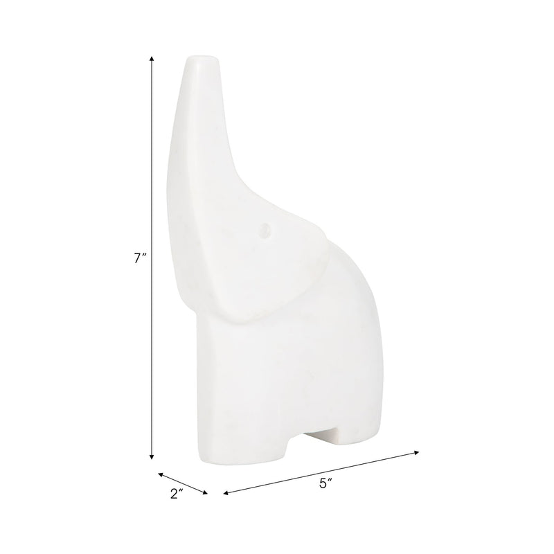 7-trunk-in-the-air-marble-elephant-white-8