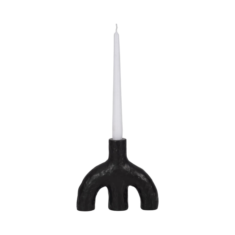 7-volcano-texture-double-arched-taper-holder-bla-2