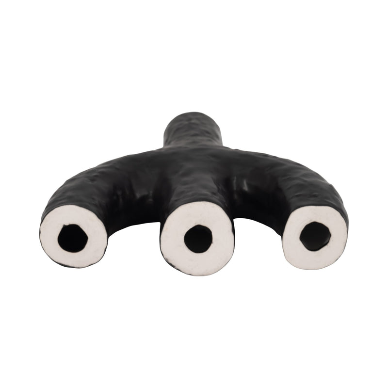 7-volcano-texture-double-arched-taper-holder-bla-7