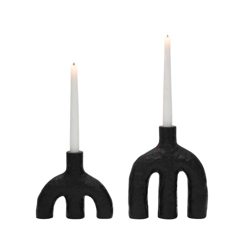 7-volcano-texture-double-arched-taper-holder-bla-8