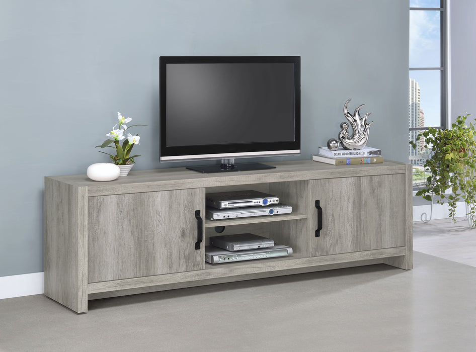 Burke 2-drawer TV Console Grey Driftwood