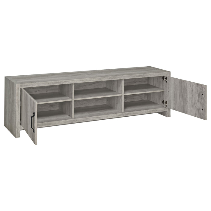 Burke 2-drawer TV Console Grey Driftwood