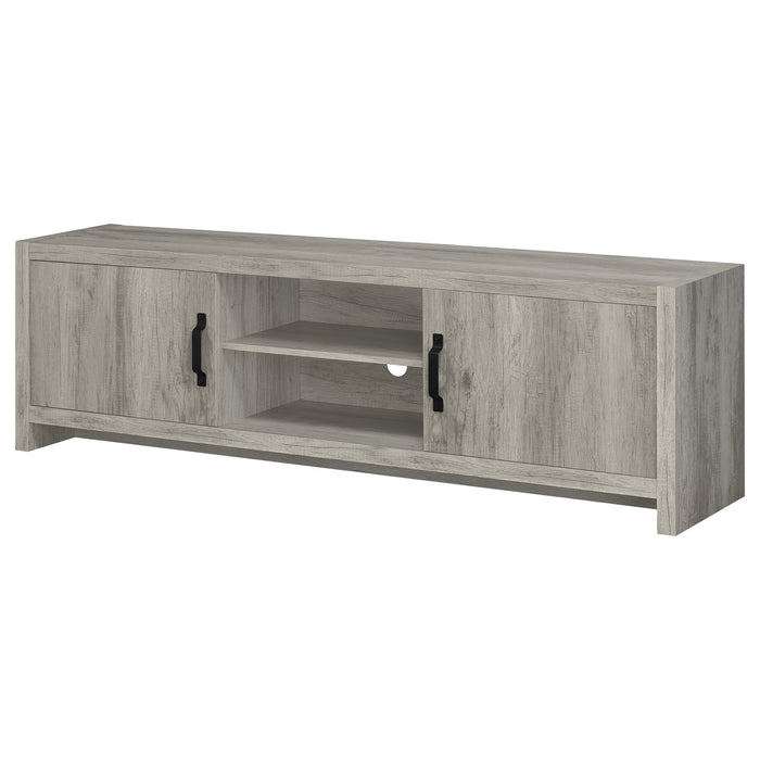 Burke 2-drawer TV Console Grey Driftwood