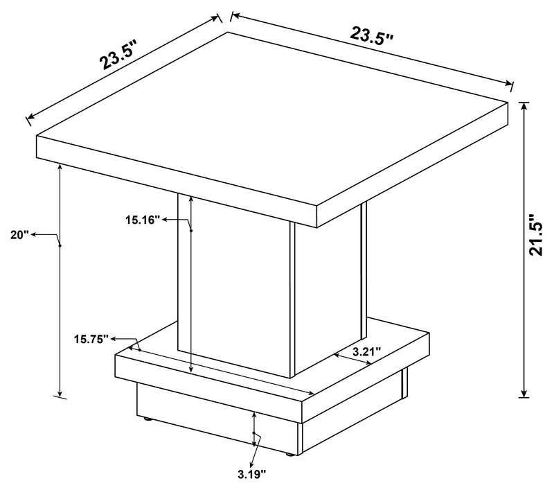 Reston End Table - Furniture City (CA)l