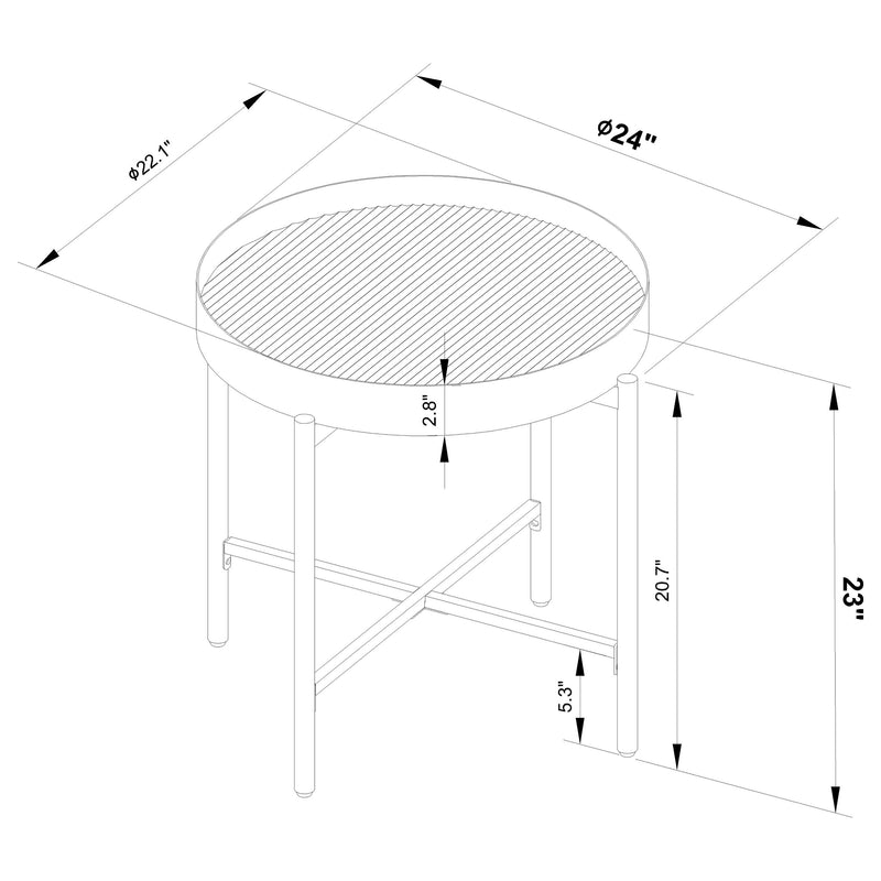 Ozella End Table - Furniture City (CA)l