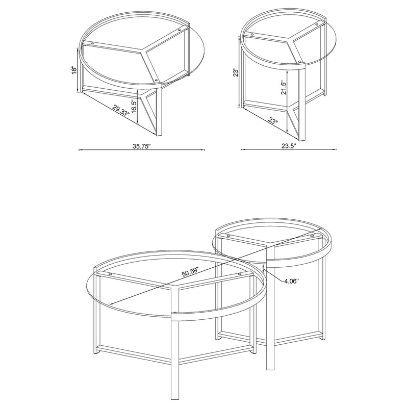 Delia Nesting Coffee Table - Furniture City (CA)l