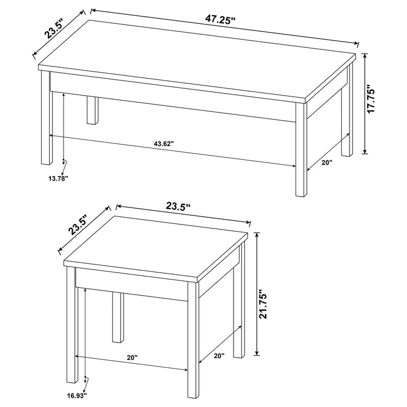 Stacie Coffee Table Set - Furniture City (CA)l