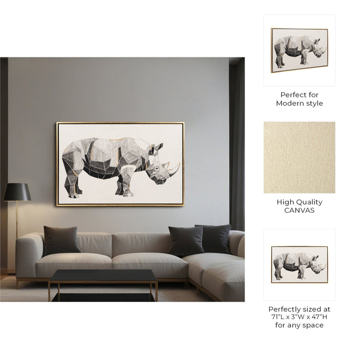 71x47-hand-painted-charcoal-rhino-w-gold-leaf-7