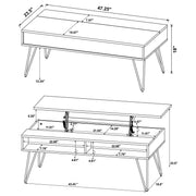 Fanning Lift-Top Coffee Table Set - Furniture City (CA)l