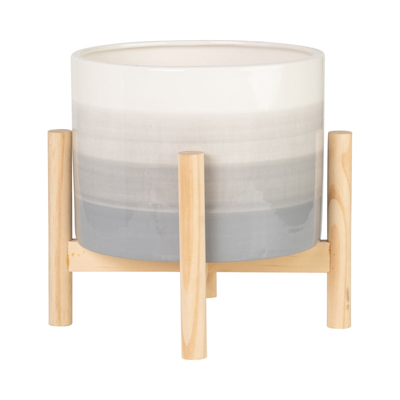 8-ceramic-planter-w-wood-stand-beige-mix-1