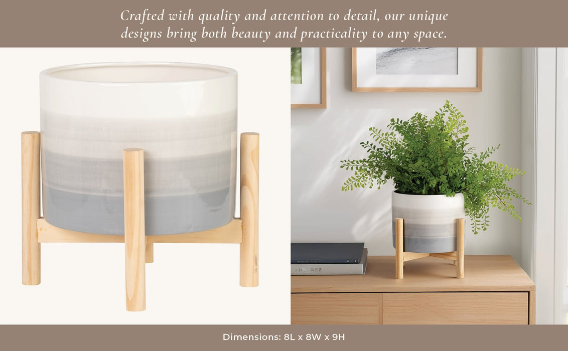 8-ceramic-planter-w-wood-stand-beige-mix-13