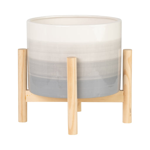 8-ceramic-planter-w-wood-stand-beige-mix-1