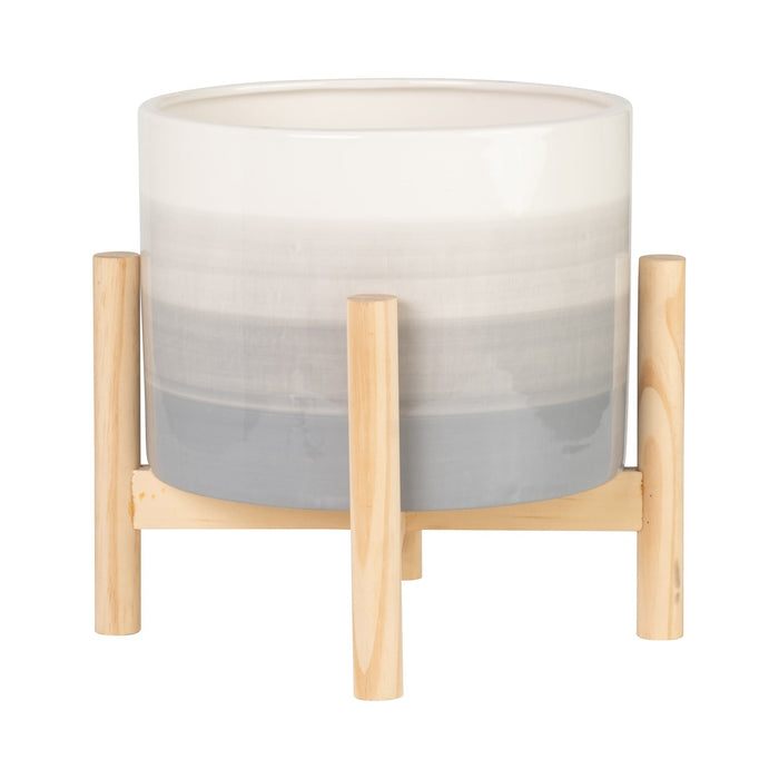 8-ceramic-planter-w-wood-stand-beige-mix-1