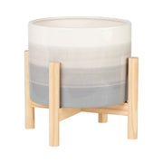 8-ceramic-planter-w-wood-stand-beige-mix-2