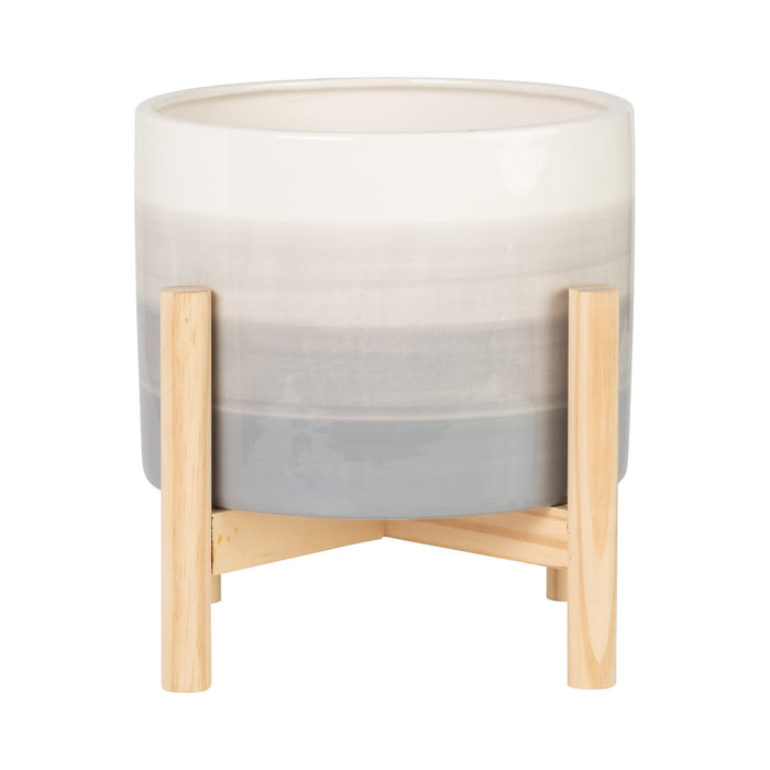 8-ceramic-planter-w-wood-stand-beige-mix-3