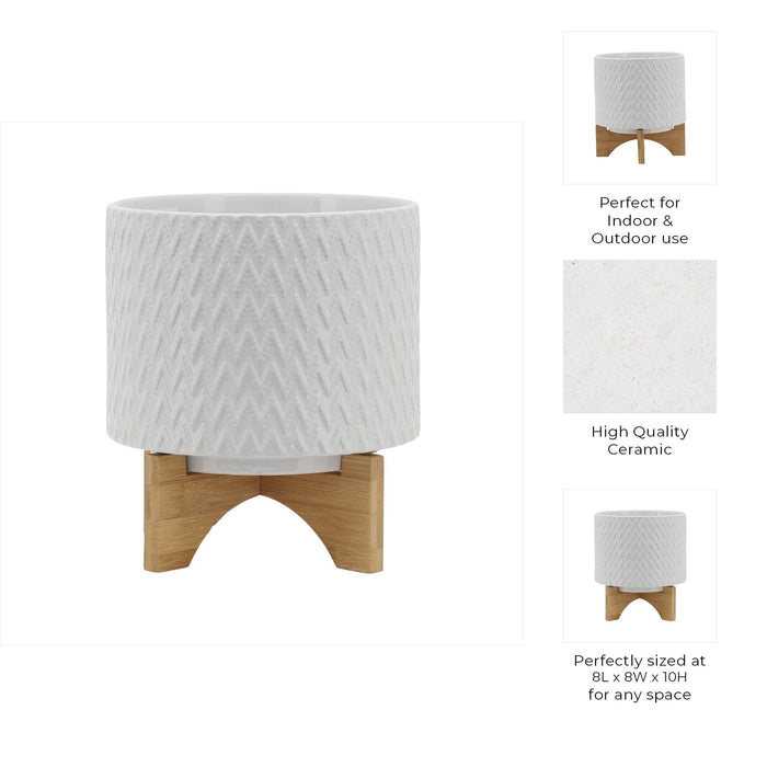 8-chevron-planter-w-stand-white-9