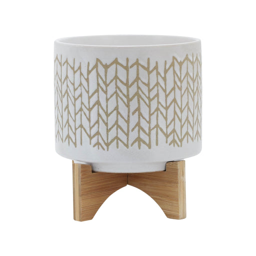 8-chevron-planter-w-wood-stand-beige-1