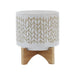 8-chevron-planter-w-wood-stand-beige-1