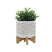 8-chevron-planter-w-wood-stand-beige-3