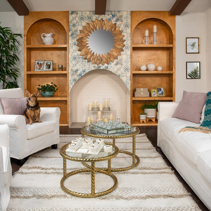 8-chevron-planter-w-wood-stand-beige-8