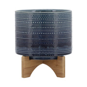 8-dotted-planter-w-wood-stand-blue-1