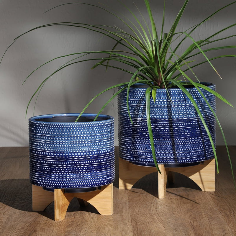 8-dotted-planter-w-wood-stand-blue-13
