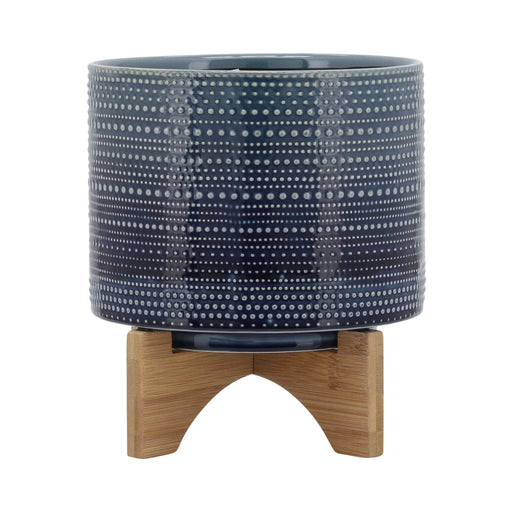 8-dotted-planter-w-wood-stand-blue-1