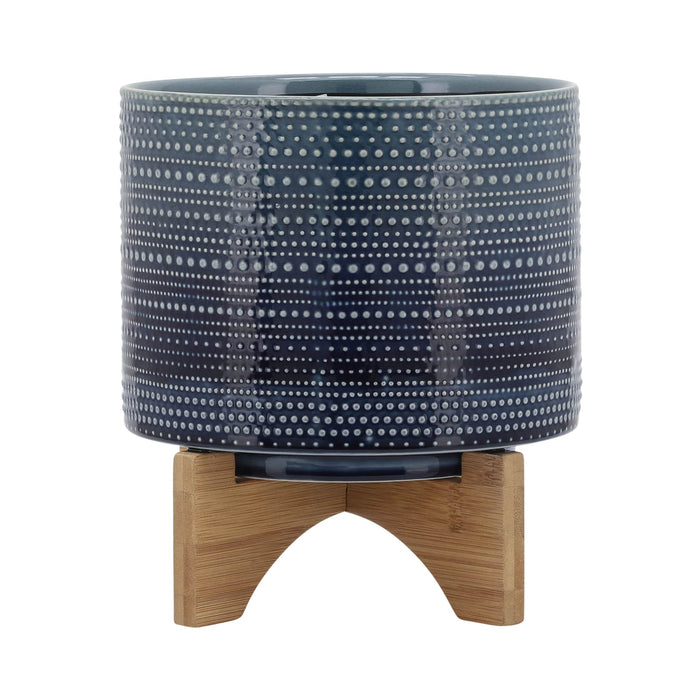 8-dotted-planter-w-wood-stand-blue-1