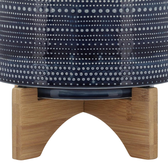 8-dotted-planter-w-wood-stand-blue-7