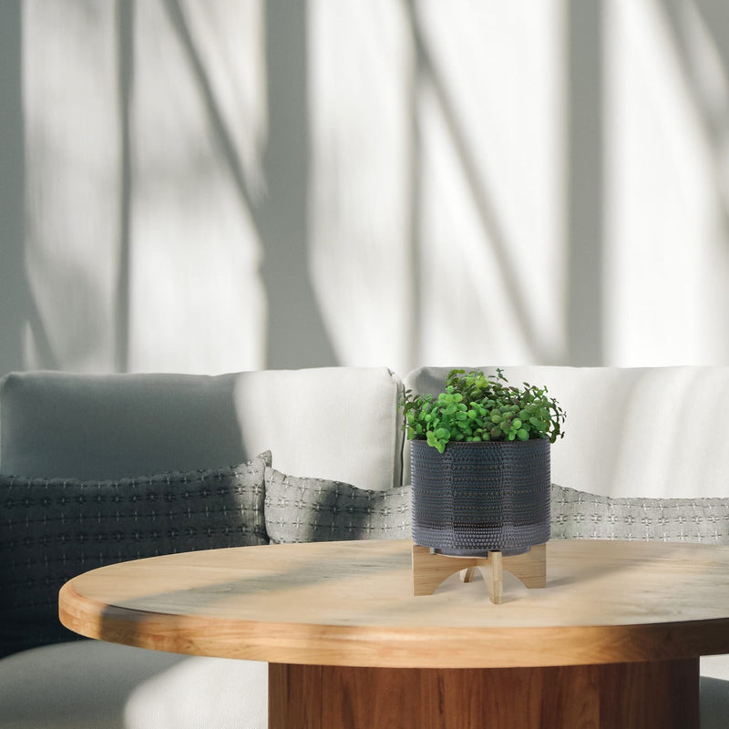 8-dotted-planter-w-wood-stand-green-11